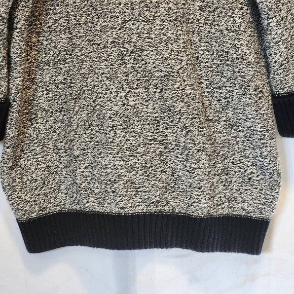Karen Scott Pullover Sweater Womens M B/W Marled 3/4 Roll Cuff Sleeves Cotton - Picture 4 of 6